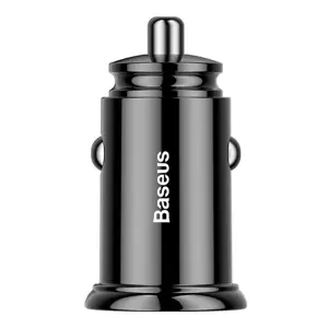 "Baseus" žiedinis automobilinis įkroviklis PD QC4.0+ 5A 30W juodas (juodas)