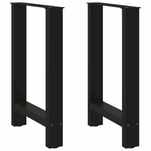 Valgomojo stalo kojos, juodos, 2 vnt., 50x(72-73) cm, plienas