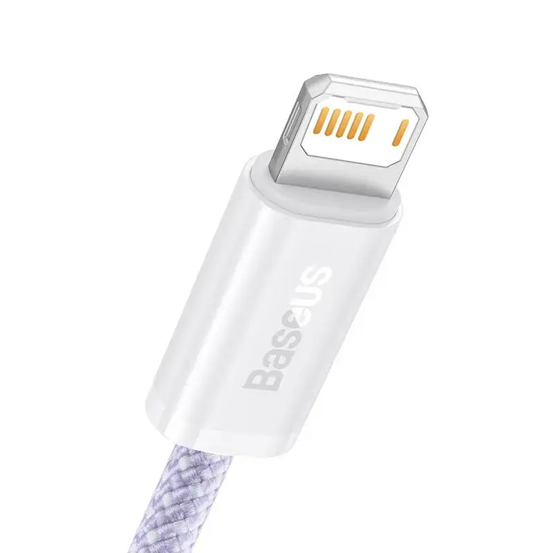 USB ir "Lightning" laidas "Baseus Dynamic 2", 2,4 A, 1 m (violetinis)