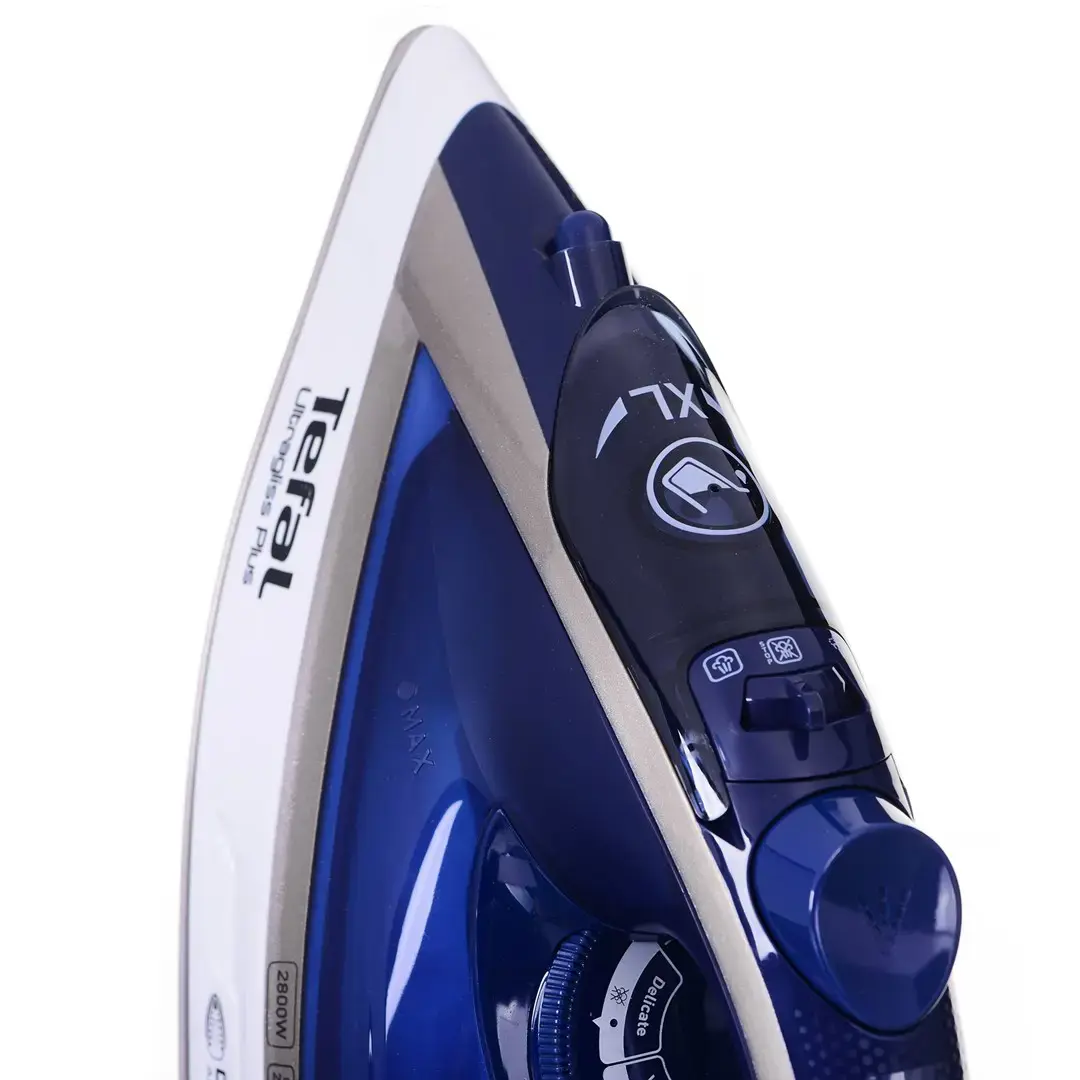 "Tefal Ultimate Pure FV6812E0", garų lygintuvas, 2 m, 260 g/min, mėlynas, sidabrinis, 50 g/min, 0,27 l