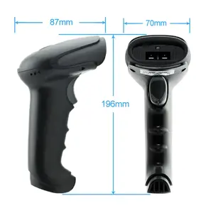 QOLTEC 50868 Brūkšninių kodų skaitytuvas 1D 2D juodas