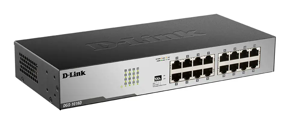 D-Link DGS-1016D/E, nevaldomas, dvipusis, montuojamas į stovą