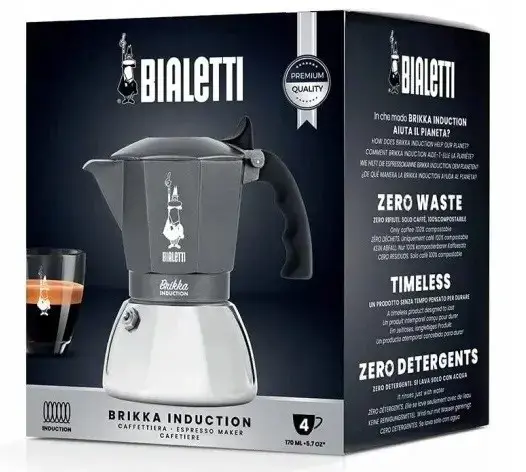 Itališkas kavos puodelis Bialetti Brikka Aliuminis