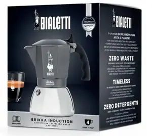 Itališkas kavos puodelis Bialetti Brikka Aliuminis