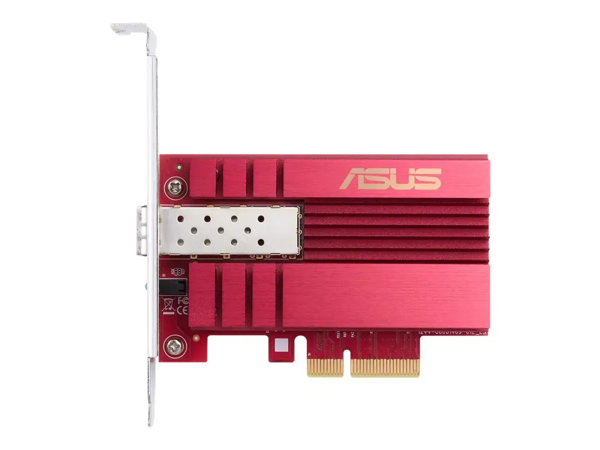 ASUS XG-C100F, vidinis, laidinis, "PCI Express", šviesolaidinis, 10000 Mbps, raudonas