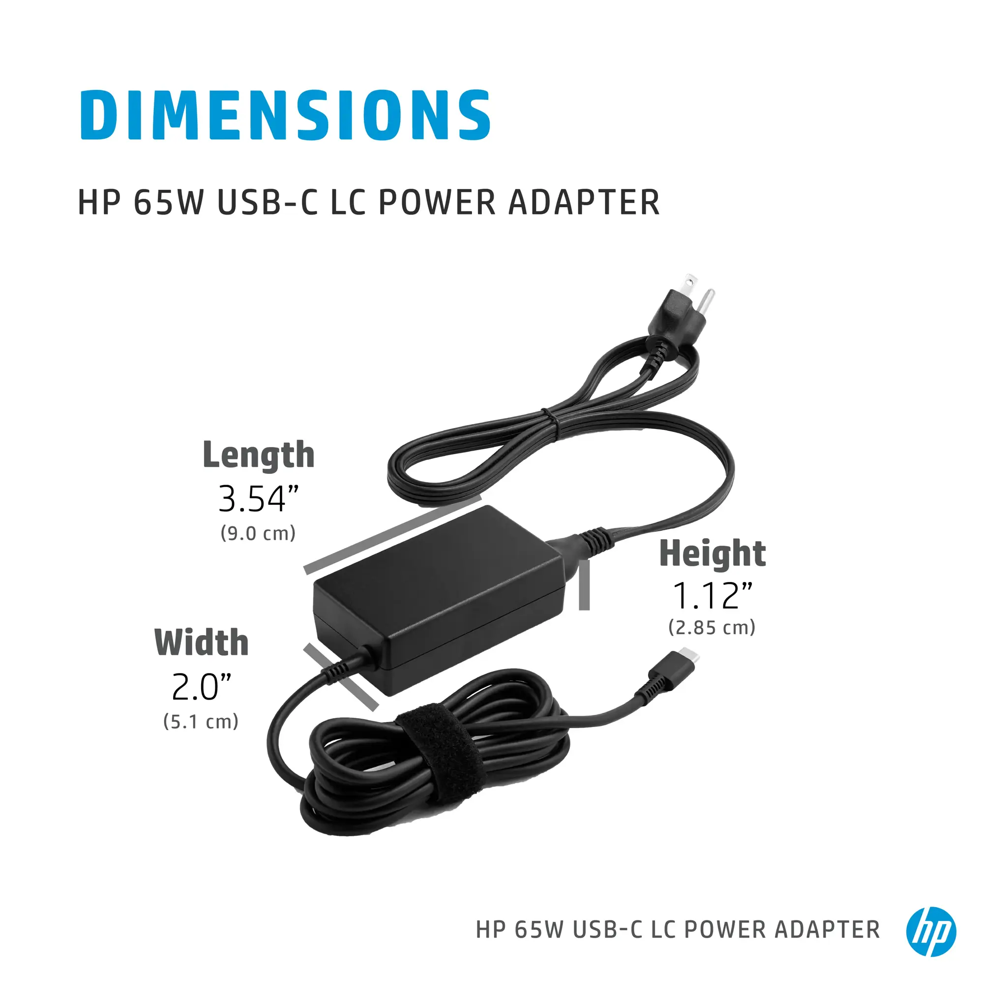 HP 65W USB-C - OPENBOX - Brick AC LC Power Adapter Notebook Charger / fits ProBook 430 440 450 G6 G7 G8 G9, EliteBook 830 840 850 G6 G7 G8 G9, x360 1030 1040 G6 G8 G9, Dragonfly