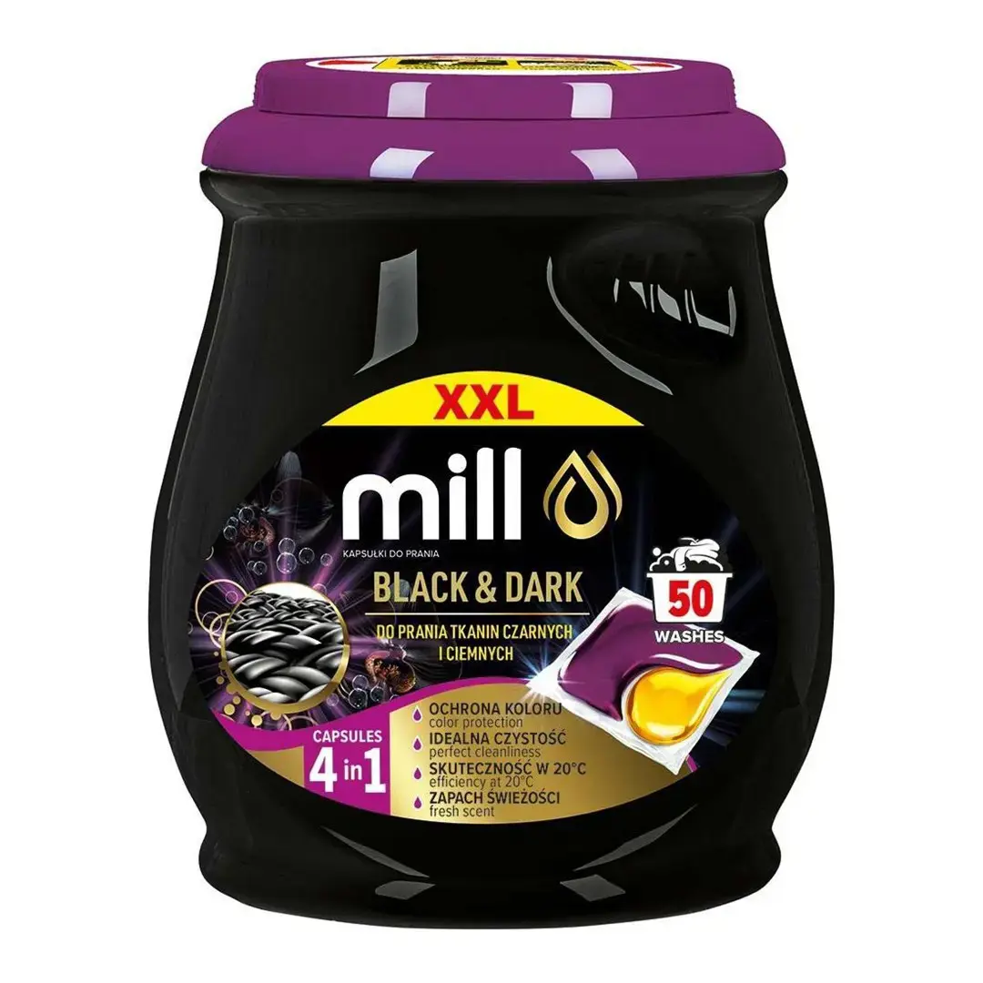 MILL BLACK&DARK laundry capsules, 50 capsules, 3K.S