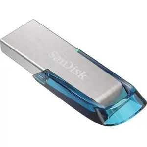 "SanDisk Ultra Flair" 64 GB, USB 3.0, 150 MB/s skaitymo sparta - tropinė mėlyna ; EAN:619659163051