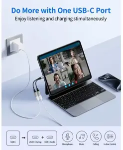 PremiumCord adapter USB-C Splitter 2in1