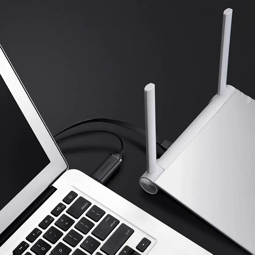 Ugreen console cable USB - Ethernet RJ45 1,5m black (CM204)