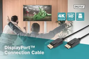 ASSMANN kabelis Displayport 3 m AWG28 2x ekranuotas 20 kontaktų juodas