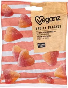 Veganiški guminukai VEGANZ Fruity Peaches, 100 g