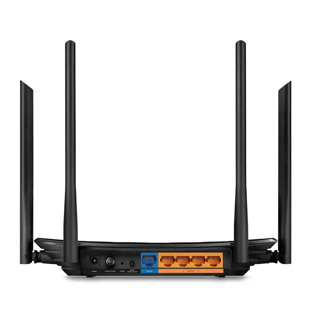 TP-Link AC1200, "Wi-Fi 5" (802.11ac), dviejų dažnių (2,4 GHz / 5 GHz), Ethernet LAN, juodas, stalinis maršrutizatorius