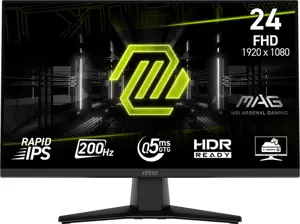 LCD Monitor MSI MAG 242F 23.8" Gaming Matte Panel IPS 1920x1080 16:9 200Hz 0.5 ms Colour Black MAG2…