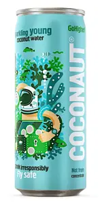 COCONAUT gaz. jaunų kokosų vanduo, skardinė, 320ml D