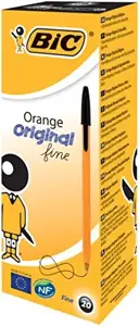 Bic Tušinukas Orange Fine 0.8 mm, juodi, pakuotėje 20 vnt. 101144