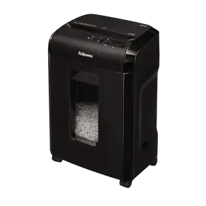 Fellowes Powershred 10M, Micro-cut shredding, 2 x 12 mm, 19 L, 4 wheel(s), 10 min, P-5