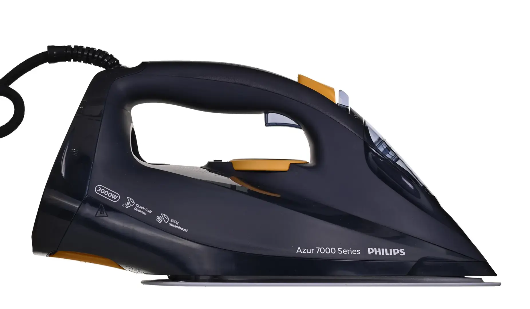 "Philips" 7000 serijos DST7060/20 HV garinis lygintuvas mėlyna/geltona, garinis lygintuvas, "SteamGlide Elite" padas, 2 m, 250 g/min, mėlyna, geltona, 55 g/min