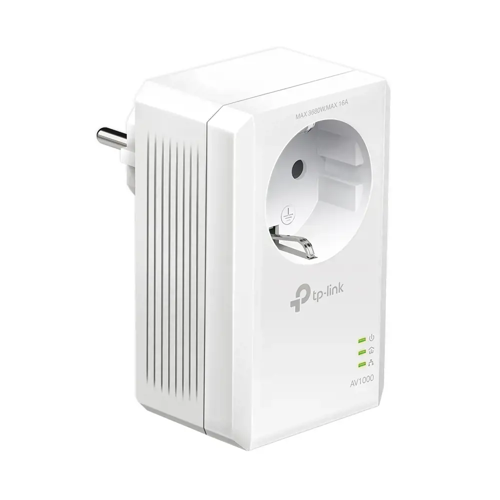 TP-Link AV1000 Gigabit Passthrough Powerline Starter Kit, 1000 Mbps, IEEE 1901, IEEE 802.3, IEEE 802.3ab, IEEE 802.3u, IEEE 802.3u, E tipo, Gigabit Ethernet, 10,100,1000 Mbps, HomePlug AV2