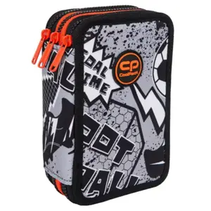 Forminis trijų skyrių penalas su priedais CoolPack Jumper 3 Grey Ball