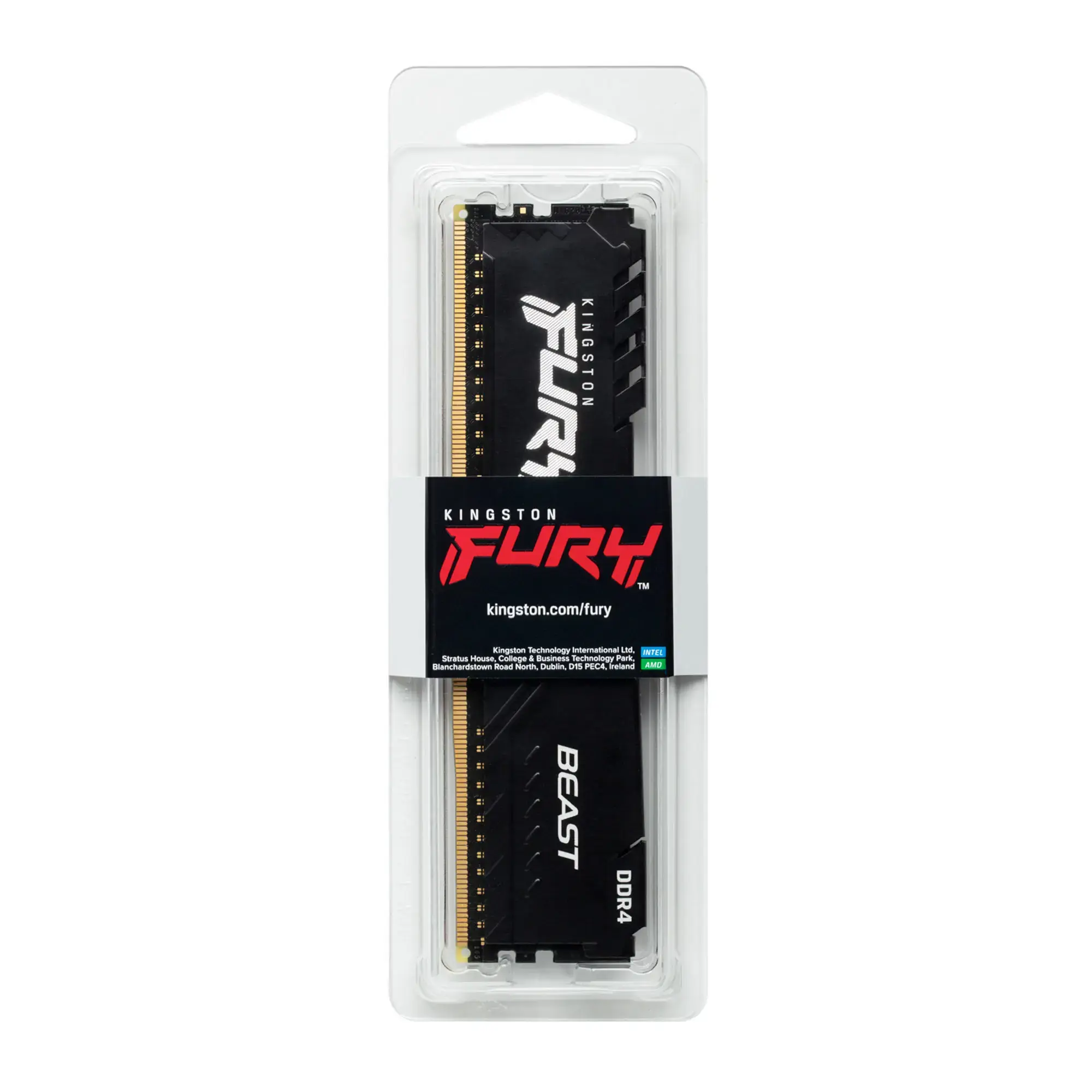 KINGSTON 16GB 3200MHz DDR4 CL16 DIMM 1Gx8 FURY Beast Black