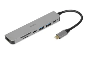 "iBox IUH3SL4K" nešiojamojo kompiuterio dokas/prievadų replikatorius USB 3.2 Gen 1 (3.1 Gen 1) Type…