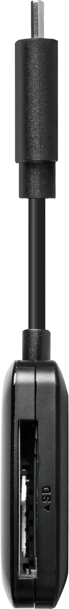 TRANSCEND RDC3 SD/mikroSD kortelių skaitytuvas USB-C 3.2 gen1, juodas