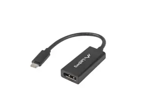LANBERG AD-UC-DP-01 "Lanberg" adapteris USB TYPE-C(M)-Displayport(F) 15 cm juodas