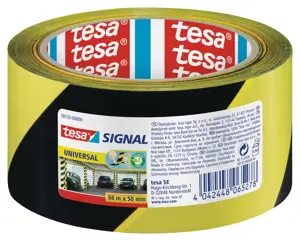 Lipni žymėjimo juosta TESA Signal , PP, 50mm x 66m, geltona-juoda