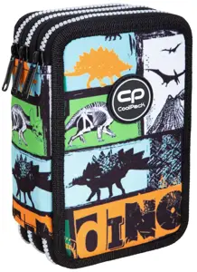 Forminis trijų skyrių penalas su priedais CoolPack Jumper 3 Jurassic