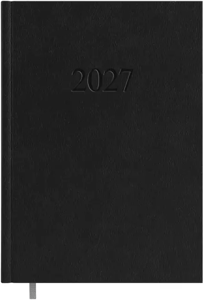 Darbo knyga MANAGER Day 2027, A5, PVC, juoda