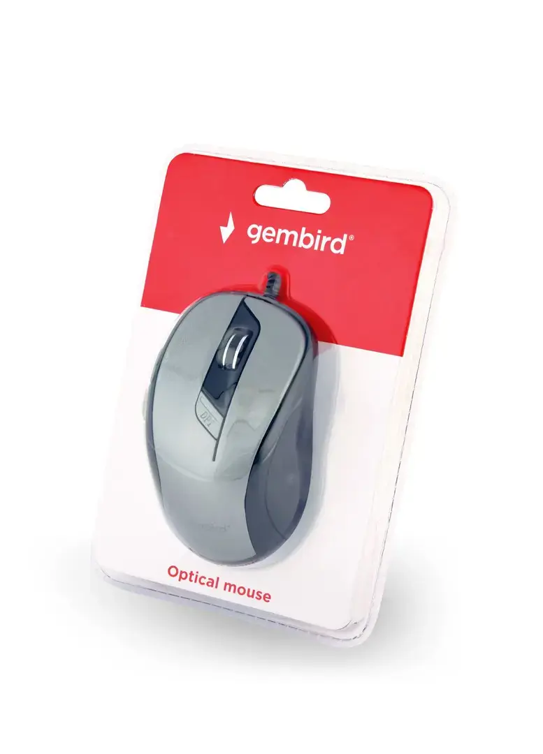 GEMBIRD MUS-6B-01-BG Gembird optinė pelė MUS-6B-01-BG, 1600 DPI, USB, juoda/spacegrey