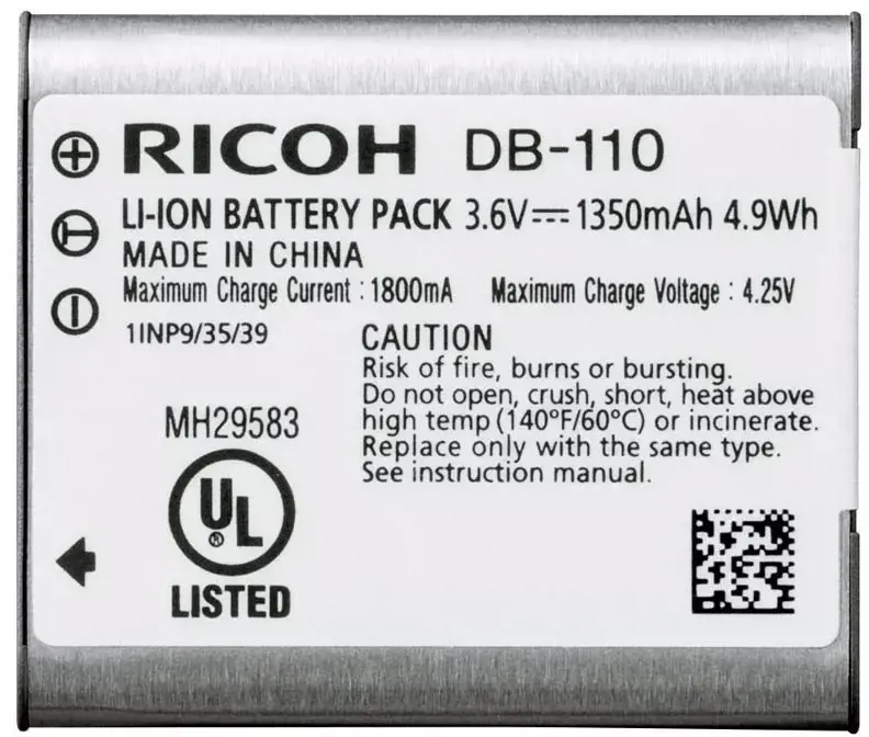 Ricoh DB-110, Ricoh, Lithium-Ion (Li-Ion)