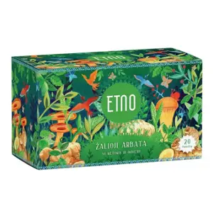Etno žalioji arbata su mėtomis ir imbieru 30g (1,5g x 20 vnt.)