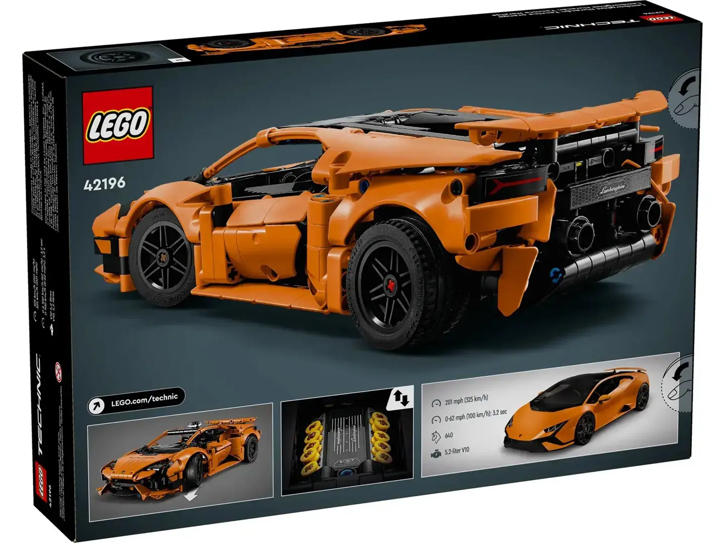 LEGO TECHNIC 42196 Lamborghini Huracán Tecnica Orange