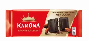 Šokoladas KARŪNA, 65% kakavos, 80 g NEW