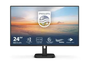 Philips 1000 series 24E1N1100A/00, 60.5 cm (23.8"), 1920 x 1080 pixels, Full HD, LCD, 4 ms, Black