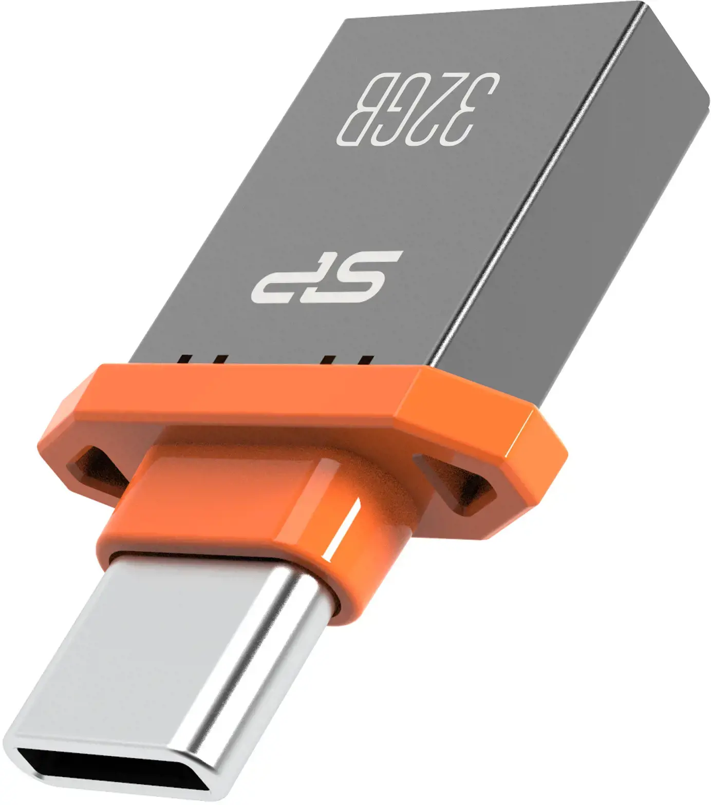 "Silicon Power Mobile C21", 32 GB, A tipo USB / C tipo USB, 3.2 Gen 1 (3.1 Gen 1), be dangtelio, 2,5 g, pilka, oranžinė