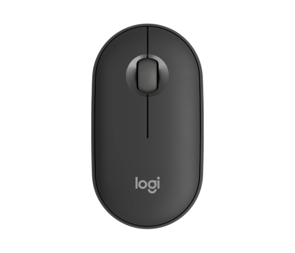 "Logitech Pebble 2 M350s", dvipusis, optinis, RF belaidis + "Bluetooth", 4000 DPI, grafito spalvos