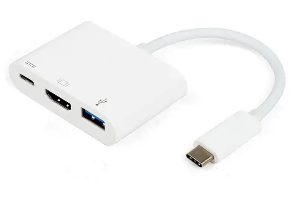 "Vivanco" adapteris USB-C - HDMI 3in1, baltas (34293)