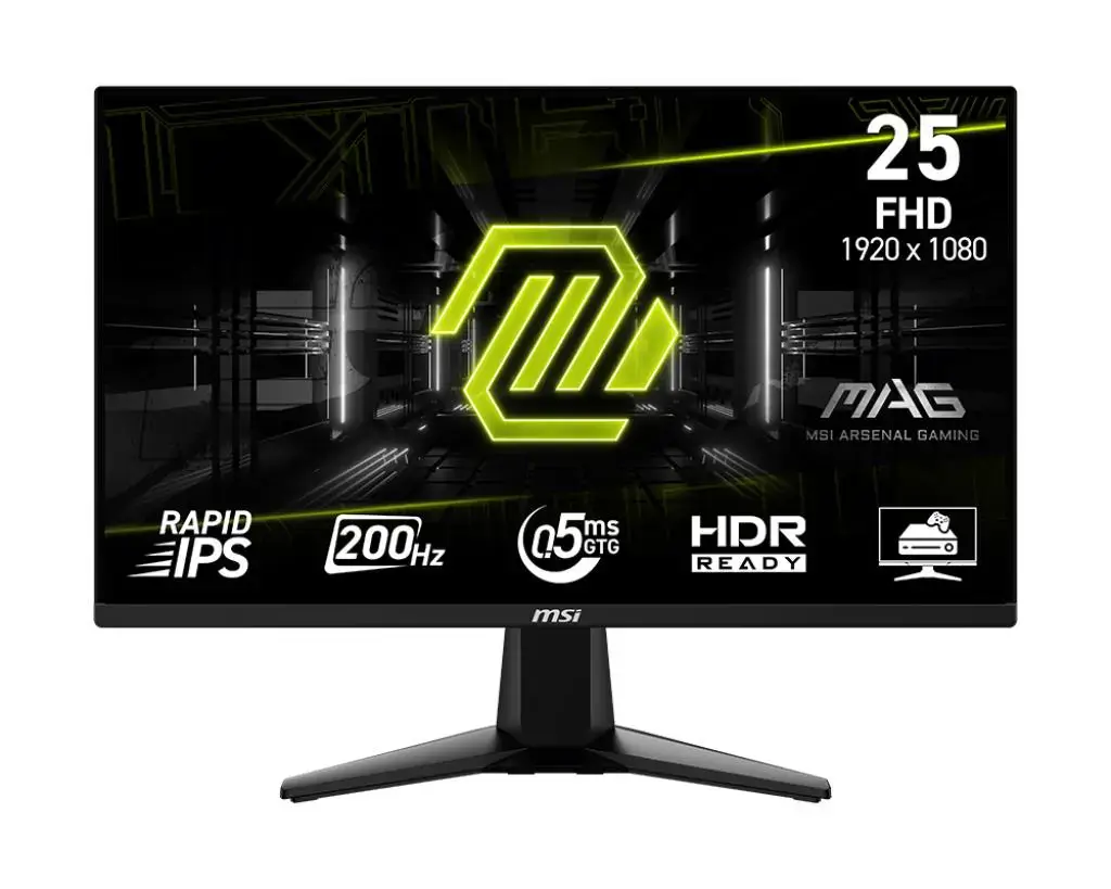 LCD Monitor MSI MAG 255F E20 24.5" Gaming Matte Panel IPS 1920x1080 16:9 200Hz 0.5 ms Colour Black MAG255FE20