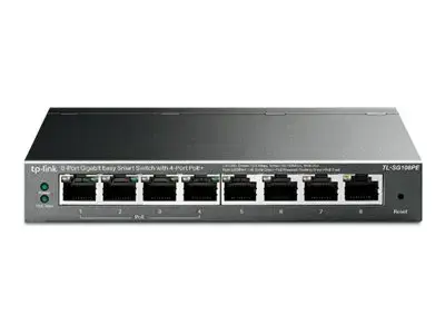 "TP-Link" 8 prievadų "Gigabit Easy Smart" komutatorius su 4 prievadais PoE, valdomas, L2, Gigabit Ethernet (10/100/1000), maitinimas per Ethernet (PoE)