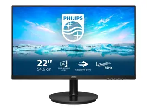 Monitorius Philips V Line 222V8LA/00, 54.6 cm (21.5"), 1920 x 1080 pixels, Full HD, LCD, 4 ms, Black