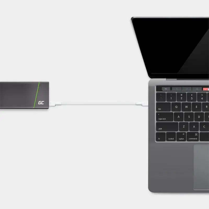 Green Cell PowerStream - USB-C - USB-C kabelis 200 cm Power Delivery 60W, QC 3.0 (baltas)