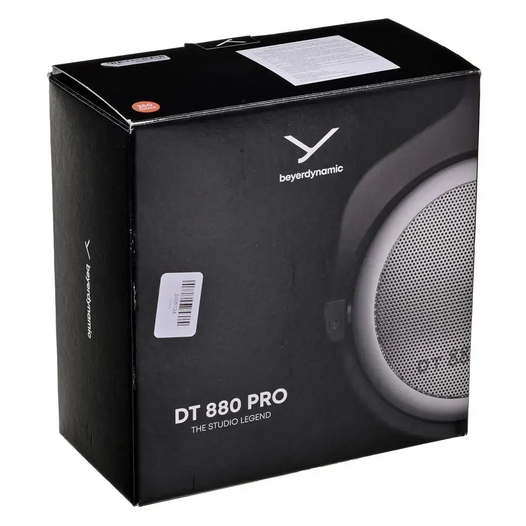 Beyerdynamic DT 880 PRO laidinės ausinės su ausinėmis ir juosta muzikai Juoda, sidabrinė