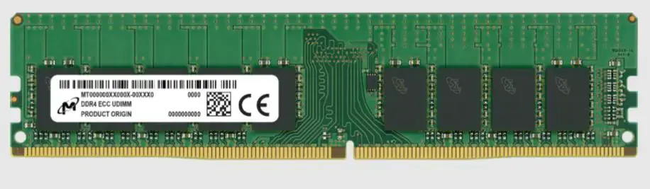 "MICRON" DDR4 ECC UDIMM 16GB 2Rx8 3200 CL22 (8Gbit) (viena pakuotė)