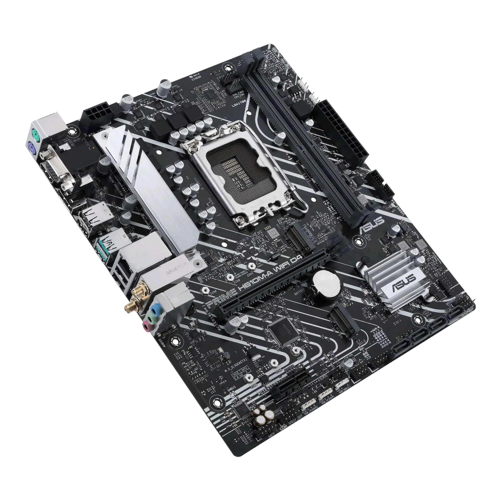 ASUS PRIME H610M-A WIFI D4, "Intel", LGA 1700, "Intel® Celeron®", "Intel® Core™ i3", "Intel® Core™ i5", "Intel® Core™ i7", "Intel® Core™ i9",..., DDR4-SDRAM, 64 GB, DIMM