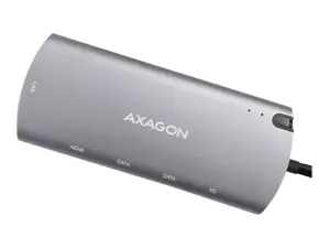 Axagon HMC-6M2 SUPERSPEED USB-C COMBO 6IN1 HUBMultiport USB 3.2 Gen 1 šakotuvas. SATA M.2, HDMI, Gigabit LAN ir Power Delivery. Kabelis USB-C 18 cm.