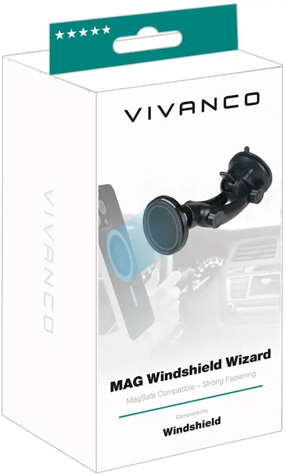 "Vivanco" automobilinio telefono laikiklis MAG Windshield Wizard (63261)