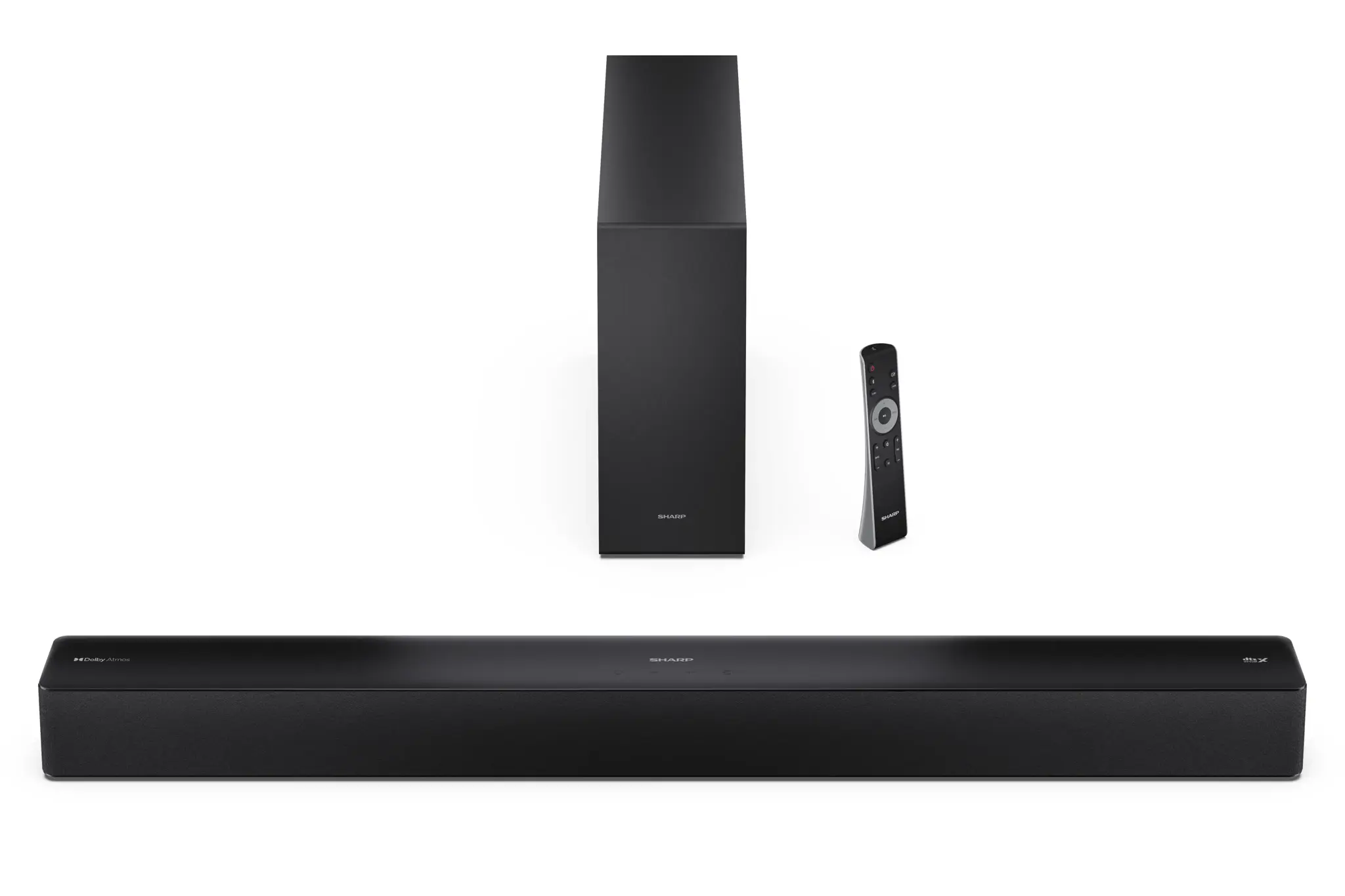Sharp 2.1 Dolby Atmos/DTS Virtual:X Soundbar with Slim Wireless Subwoofer | HT-SBW310 | 330 W | Bluetooth | Black | Wireless connection
